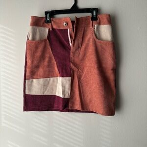 Colorblock Patchwork Skirt